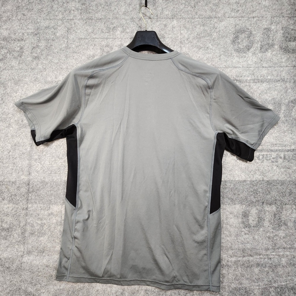 Nike Sweatshirt Mens Size L Gray Dry Fit Short Sleeve - Picture 2 of 8
